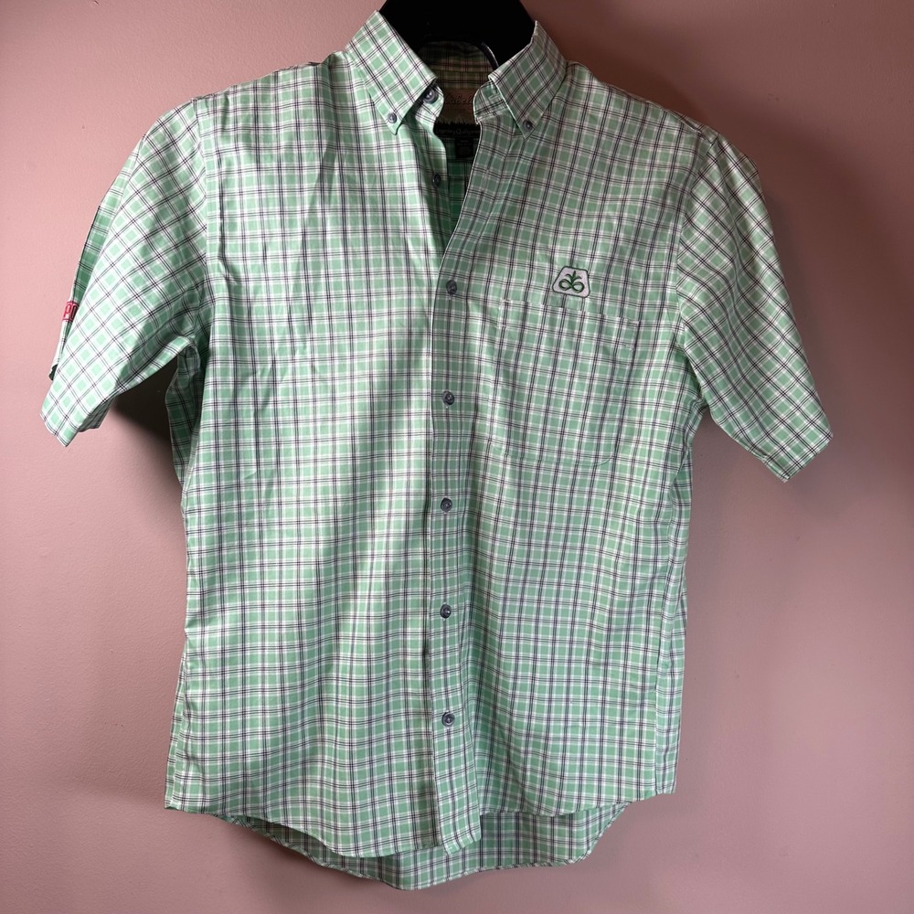 Cabela's Outfitter Series Plaid Short Sleeve Button Down‎ Shirt Men's Medium